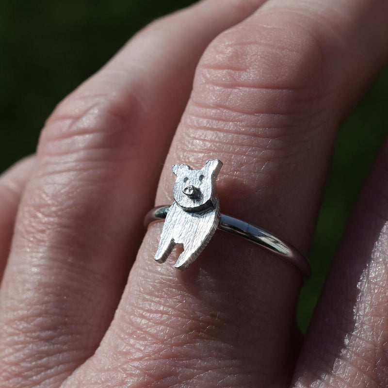 Silver Pig Ring