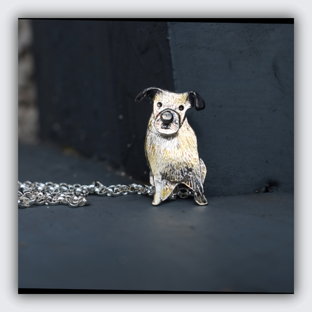 custom pug cross necklace, custom dog necklace, dog jewellery