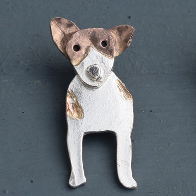 silver dog brooch, dog brooches, jack russell brooch, silver dog brooch, jack russell present for wife, jack russell present for mum, dog gift for lady, terrier jewellery, gift for jack russell owner, jack russell present for her, jack russell gift for wife