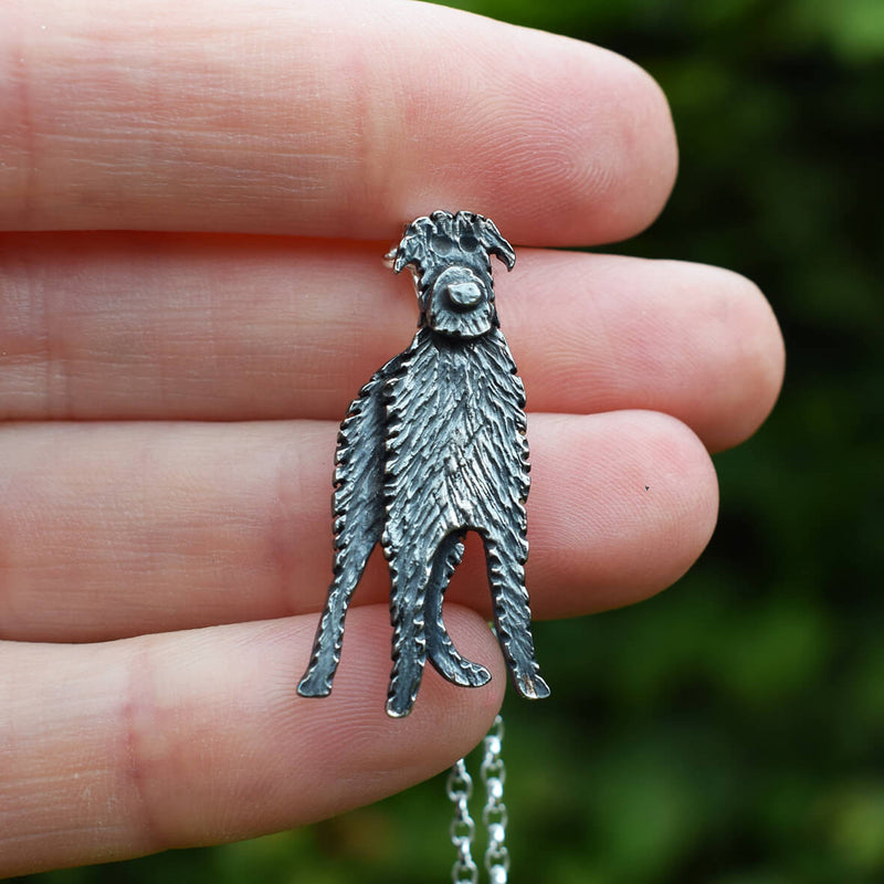 scottish deerhound necklace, silver dog necklace, scottish dog gift, scottish dog jewellery, scottish deerhound gift for woman, scottish deerhound christmas present, scottish deerhound gift for wife, scottish deerhound birthday present, unusual scottish deerhound gift