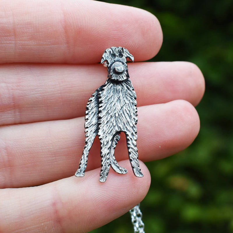 scottish deerhound necklace, silver dog necklace, scottish dog gift, scottish dog jewellery, scottish deerhound gift for woman, scottish deerhound christmas present, scottish deerhound gift for wife, scottish deerhound birthday present, unusual scottish deerhound gift