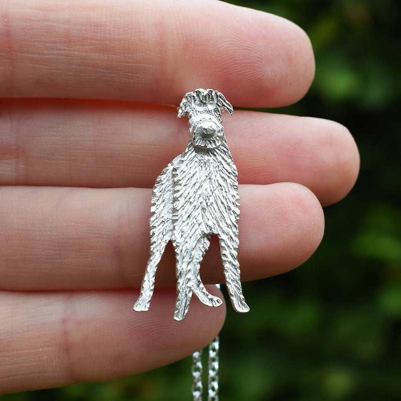 scottish deerhound necklace, silver dog necklace, scottish dog gift, scottish dog jewellery, scottish deerhound gift for woman, scottish deerhound christmas present, scottish deerhound gift for wife, scottish deerhound birthday present, unusual scottish deerhound gift, silver scottish deerhound, hunting dog jewellery, hunting dog necklace