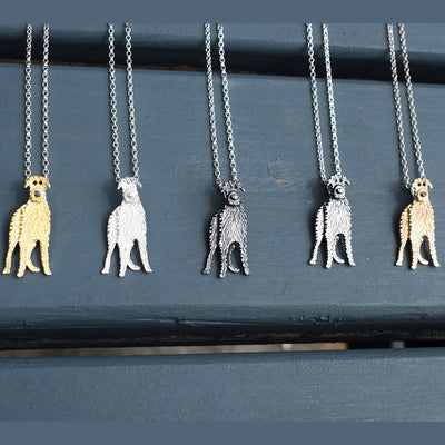 scottish deerhound necklace, silver dog necklace, scottish dog gift, scottish dog jewellery, scottish deerhound gift for woman, scottish deerhound christmas present, scottish deerhound gift for wife, scottish deerhound birthday present, unusual scottish deerhound gift