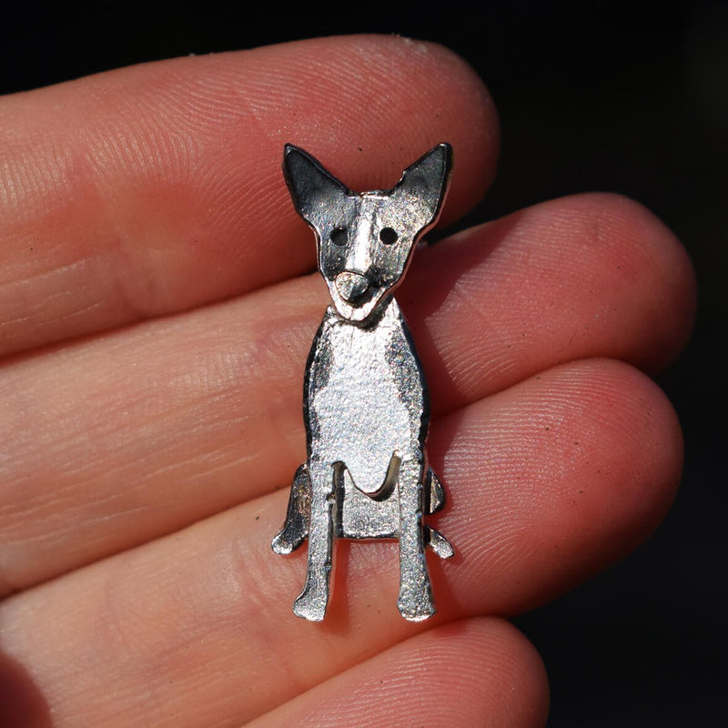 Smooth Coated Border Collie Brooch