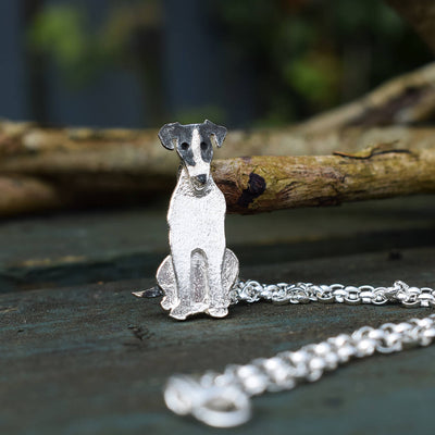 fox terrier necklace, silver dog necklace, terrier pendant, silver terrier jewellery, fox terrier gift for woman, fox terrier present, silver terrier necklace