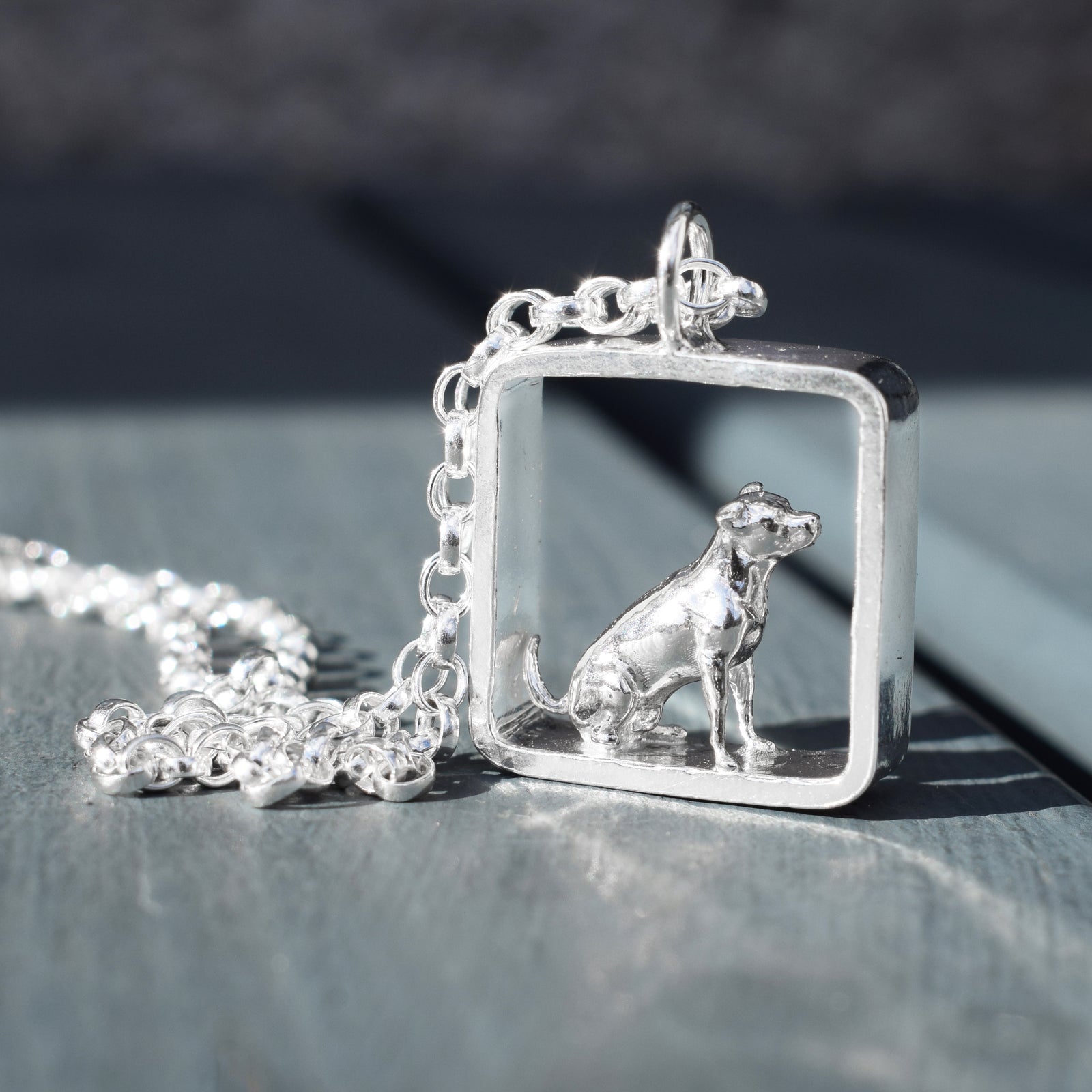 Handcrafted Sterling Silver Staffordshire Bull Terrier Necklace, Perfect for Staffy Lovers, silver dog necklace, silver staffy necklace, silver staffie jewellery, staffy memorial gift