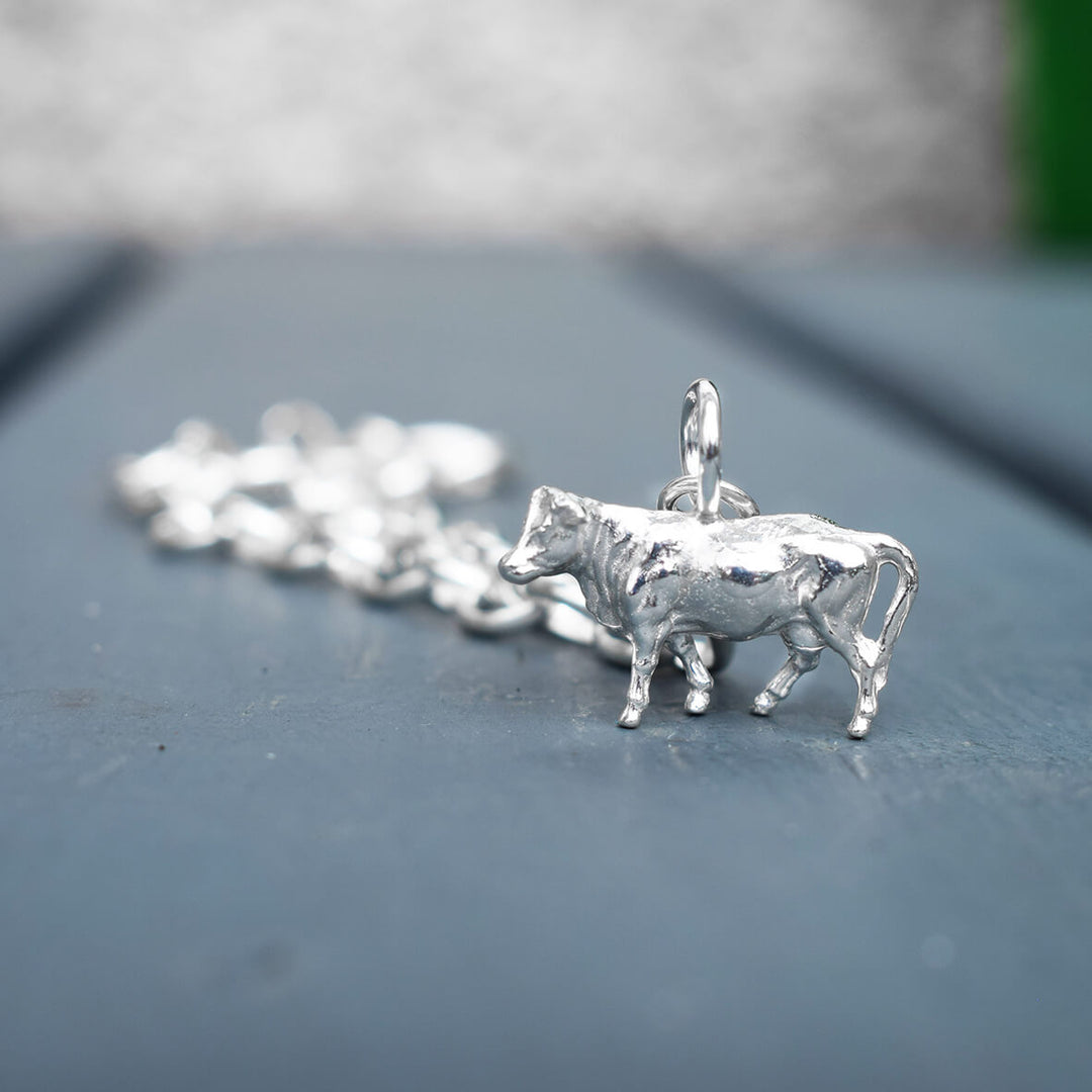 Sterling Silver Cow Bracelet