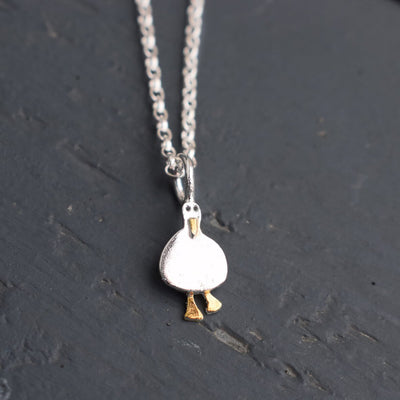 Silver Duck Necklace