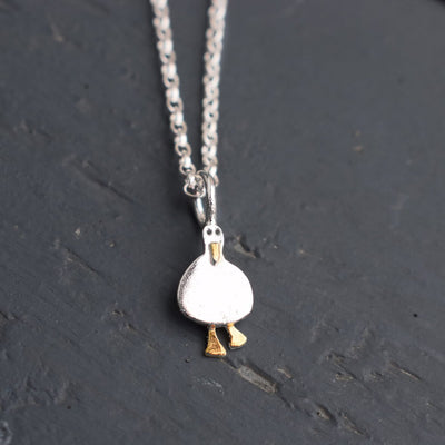 duck necklace, duck jewellery, silver duck jewellery, duck gift for woman, duck present for wife, duck present for friend, gift for duck lover, gift for bird lover