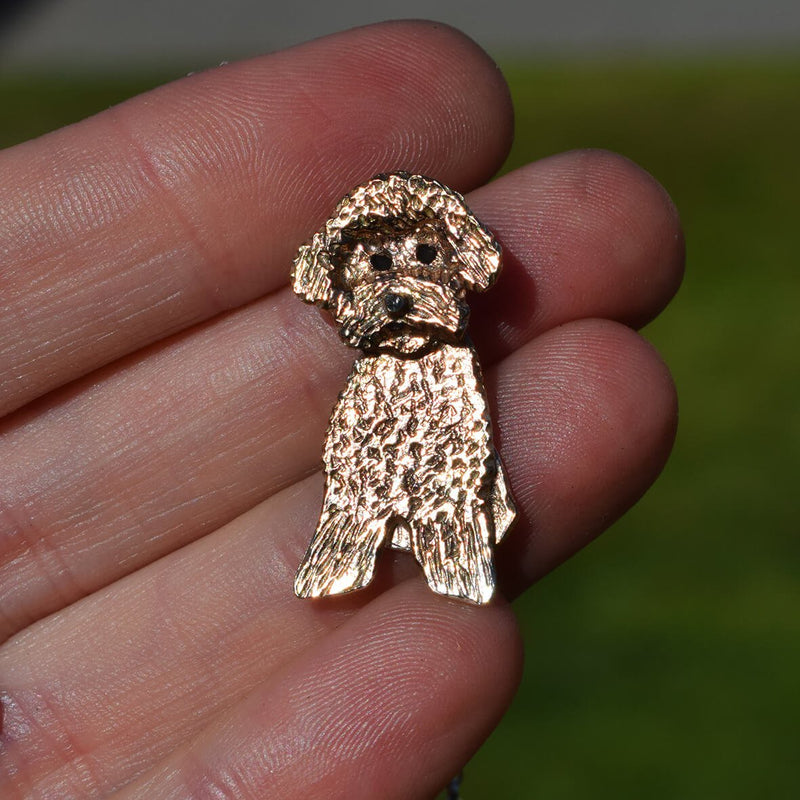 rose gold toy poodle gift, rose gold toy poodle necklace, rose gold dog jewellery, toy poodle died gift