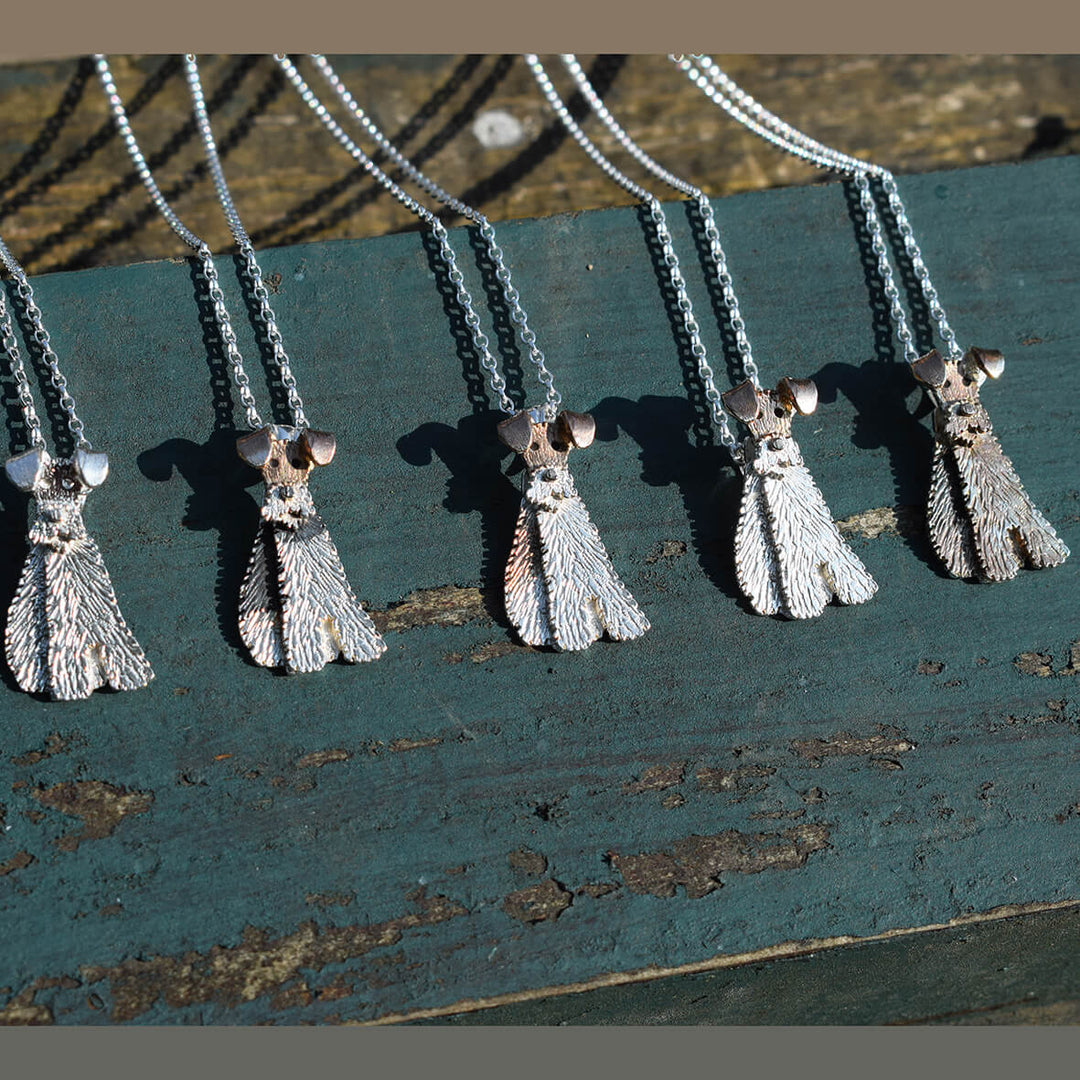 wire fox terrier necklace, silver dog necklace, terrier pendant, silver terrier jewellery, fox terrier gift for woman, fox terrier present, silver terrier necklace