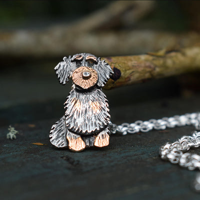 wire doxie necklace, doxie pendant, doxie jewellery, wire doxie gift for her, dog memorial jewellery, rainbow road jewellery, dog loss jewellery, sausage dog jewellery, wire doxie gift