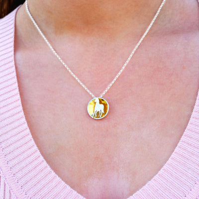 gold horse necklace, horse jewellery, horse necklace, horse present for woman, gold horse necklace, equestrian jewellery