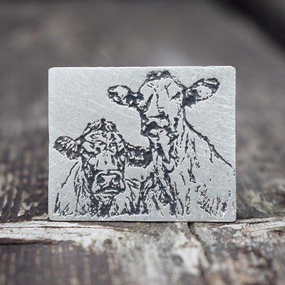 Sterling Silver cow brooch, unusual cow gift
