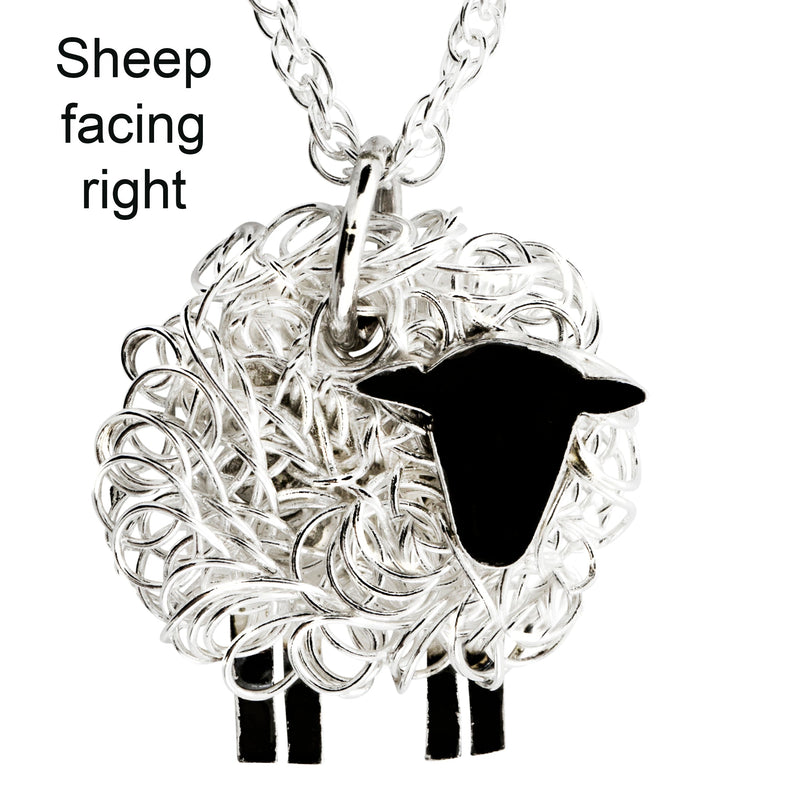 silver sheep pendant, lamb necklace, present for rural woman, gift for farmers wife, sheep ranch gift, sheep lover present, suffolk sheep society gift