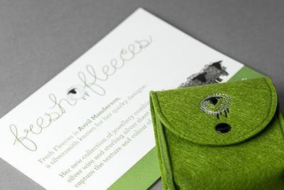 Handcrafted black sheep brooch (facing left) - FreshFleeces, sheep jewellery, sheep jewelry