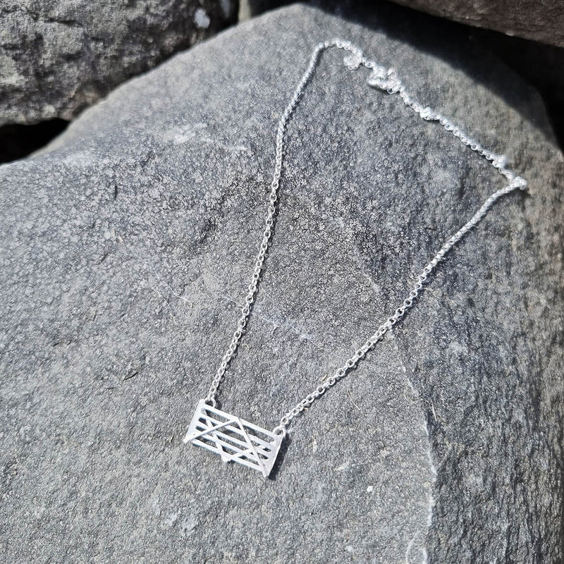 silver gate necklace, gift for female farmer, farm jewellery, farm gift for woman, silver farm gate, gate necklace