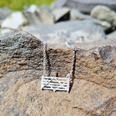 gate necklace, 5 bar gate gift, 5 bar gate necklace, gate jewellery, farm jewellery, farm gift for her, farmers wife gift