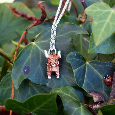 Highland cow jewellery, highland cow present