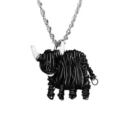 Handcrafted Silver Black Highland Cow necklace - FreshFleeces, highland cow jewellery, highland cow jewelry, black scottigh cow gift, black highland cow jewellery, black highland cow gift, black scottish cow necklace