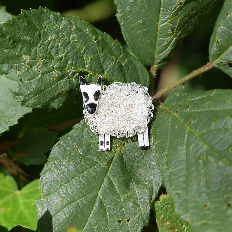 Kerry Hill sheep brooch