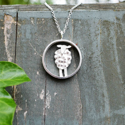 silver sheep necklace, silver sheep pendant, silver lamb necklace, sheep jewellery, sheep jewelry, farm jewellery, present for female vet, sheep vet gift, agricultural jewellery, rural jewellery, countryside jewellery, sheep necklace, fresh fleeces
