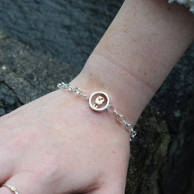 rose gold sheep bracelet, gold sheep bracelet, sheep bracelet, farm bracelet, farm jewellery