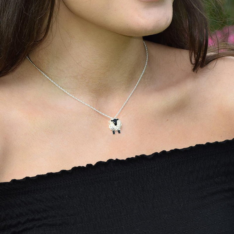 silver sheep jewellery, animal necklace, sheep pendant, sheep gift for girl, sheep present for wife, silver sheep present, sheep christmas gift for her, welsh necklace, welsh sheep jewellery, welsh jewellery gift