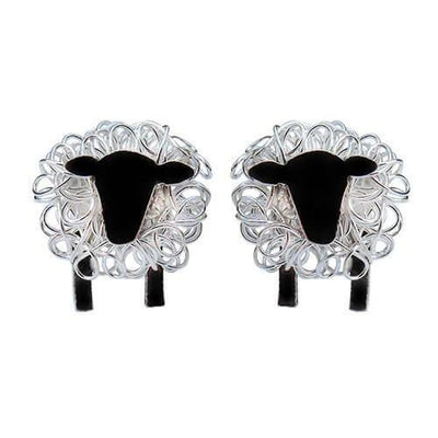Silver Suffolk sheep stud earrings, sheep earrings, sheep jewellery, sheep jewelry, suffolk sheep earrings, silver suffolk sheep, suffolk sheep jewellery, suffolk sheep gift, suffolk sheep present for her