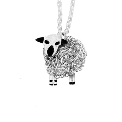 Hampshire Down sheep necklace, hampshire down sheep pendant, hampshire down sheep jewellery
