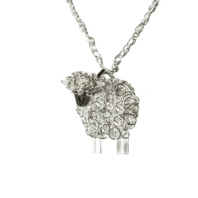 Silver Greyface Dartmoor sheep pendant necklace - FreshFleeces, greyface dartmoor jewellery, greyface dartmoor gift, greyface dartmoor jewelry, greyface gift, greyface jewellery, greyface dartmoor sheep present