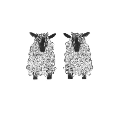 Silver Wensleydale sheep stud earrings - Fresh Fleeces, sheep jewellery, sheep jewelry, sheep earrings, wensleydale sheep gift, wensleydale sheep jewellery, wensleydale sheep jewelry