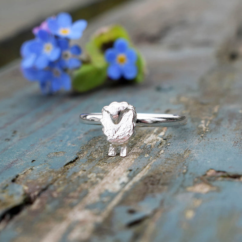 sheep ring, sheep jewellery, silver sheep, sterling silver sheep ring, lamb ring, silver lamb