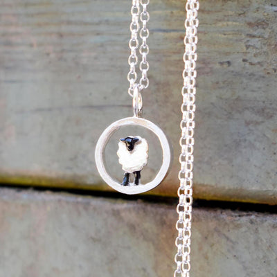 silver sheep necklace, handmade sheep gift, lamb necklace, suffolk sheep pendant, sheep necklace, sheep chain, silver sheep