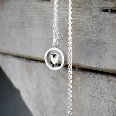 suffolk sheep jewellery, farm jewellery, silver animal necklace, sheep necklace, sheep jewellery, handmade sheep present, suffolk sheep gift for woman, sheep present for daughter