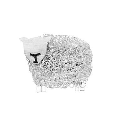 Silver Texel sheep brooch - FreshFleeces, texel sheep jewellery, texel sheep jewelry, texel sheep gift, texel sheep present, silver texel sheep, texel jewellery, texel jewelry, texel pin, texel badge