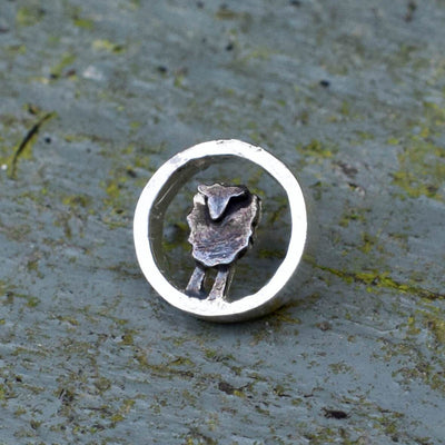 black sheep lapel pin, black sheep tie pin, black sheep gift for man, black sheep present, silver sheep pin