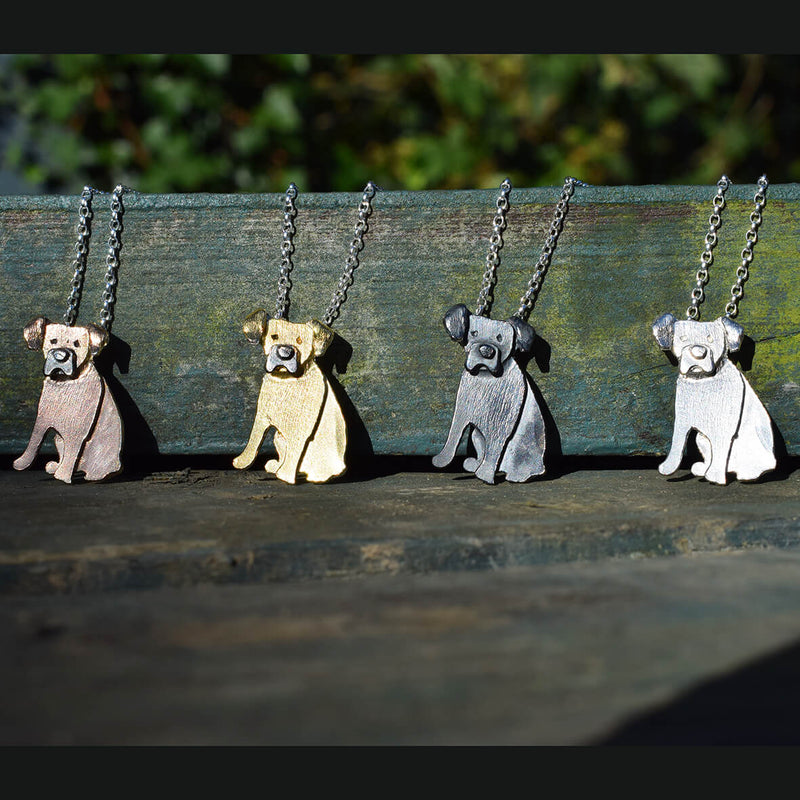 Boxer dog necklace, Boxer dog jewellery, Boxer dog pendants, dog necklaces silver, gift for Boxer dog owner, Boxer dog gift ideas
