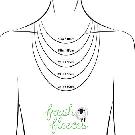 fresh fleeces necklace lengths