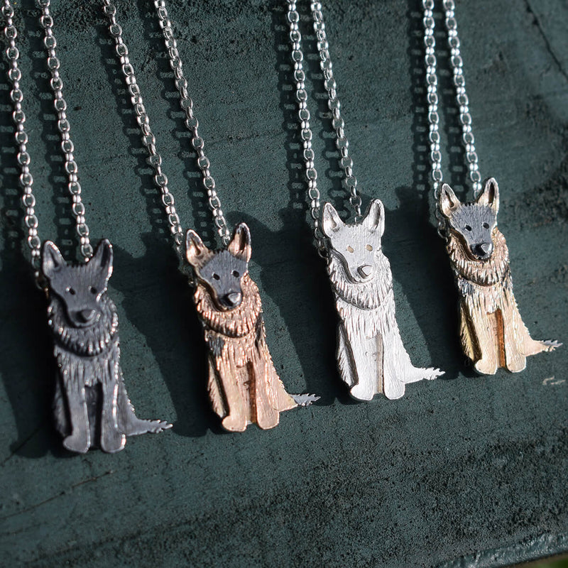 German Shepherd necklaces, German Shepherd pendants, German Shepherd jewellery, dog necklaces, dog jewellery