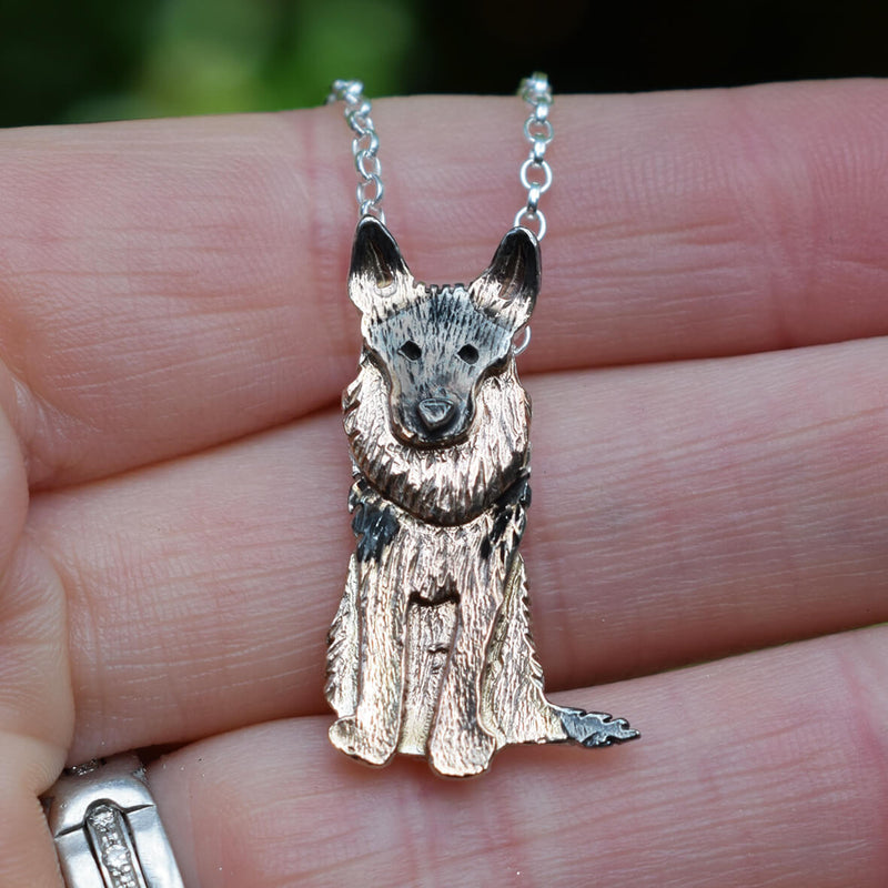 G.SKY (Buy one get one more for free) German shepherd necklace dog pen