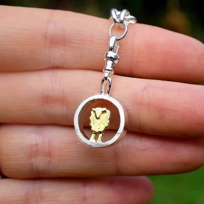 gold and silver sheep jewellery, sheep charm, sheep bracelet, silver sheep charm, gold sheep charm