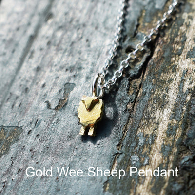 gold sheep necklace, gold lamb necklace, handmade animal jewellery, farm gift for woman, countryside gift for wife, sheep gift ideas, farm jewellery