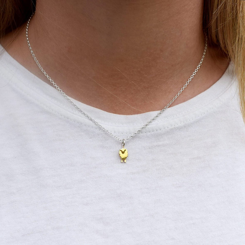 gold sheep necklace, tiny sheep necklace, sheep jewellery, sheep necklace, farm necklace, farm gift for woman