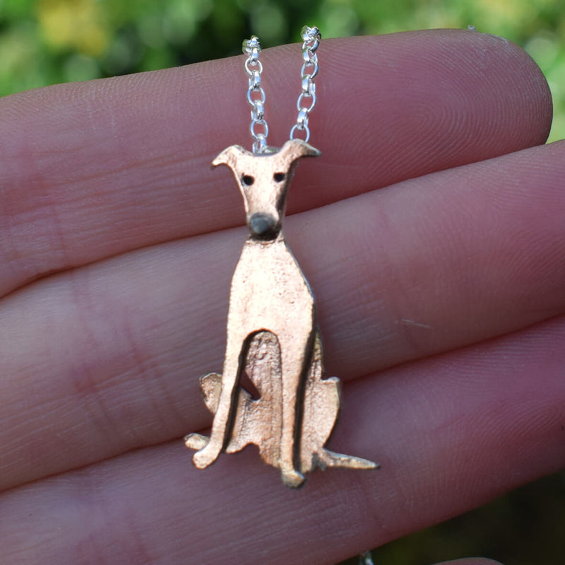 rose gold Greyhound necklace, Greyhound mum present, gift for Greyhound lover, Greyhound jewellery, Greyhound jewelry, Greyhound present for woman, gift for dog lover