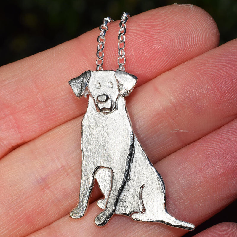 silver Labrador necklace, silver Labrador jewellery, silver Labrador pendant, silver Labrador gift, gift for Labrador owner, Labrador themed christmas present