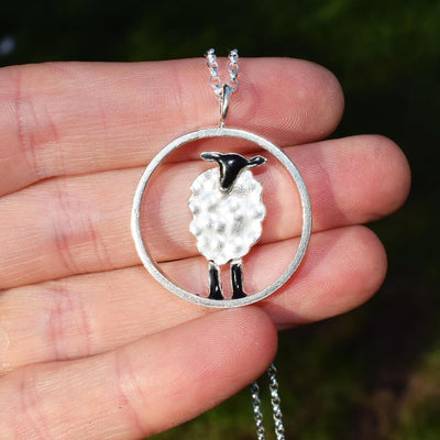 sheep necklace, sheep pendant, sheep jewellery, sheep gifts for woman, sheep present for her, suffolk sheep gifts