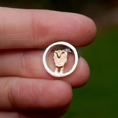 rose gold sheep pin, rose gold sheep, gold sheep pin, sheep lapel pin, sheep tie pin