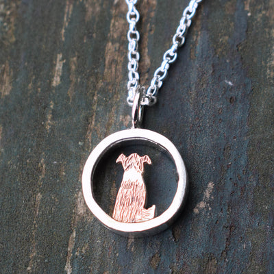 sheepdog necklace. dog necklace. border collie necklace, border collie jewellery, dog jewellery. sheepdog jewellery