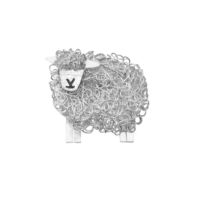Silver Southdown sheep brooch - FreshFleeces, southdown jewellery, southdown jewelry, southdown sheep gift, southdown sheep present, southdown sheep breeder gift